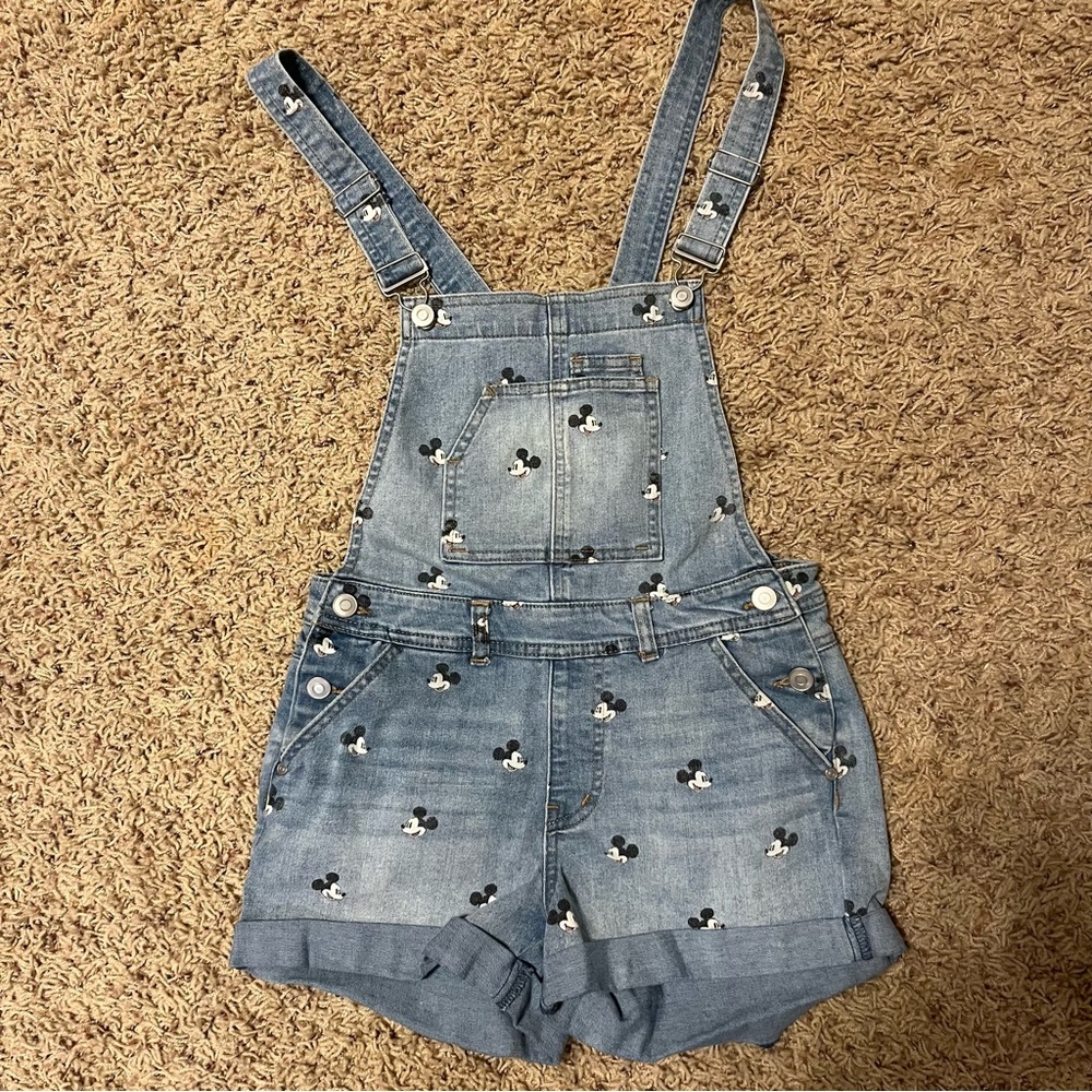 Disney Parks Mickey Mouse Overalls Sz Small Worn Twice